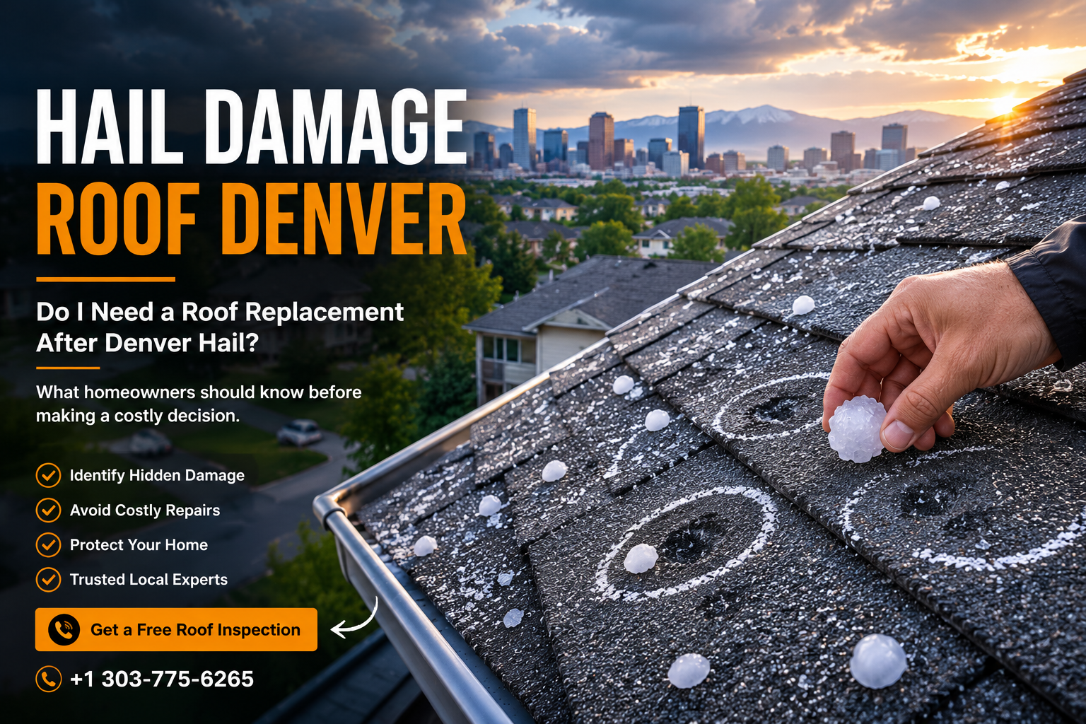 Hail Damage Roof Denver: What Homeowners Should Know After a Hailstorm